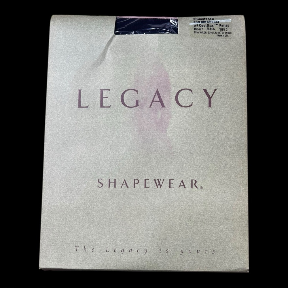 Legacy 90s Vintage Black Ultimate Leg & Hip Shaper Shapewear Sz C